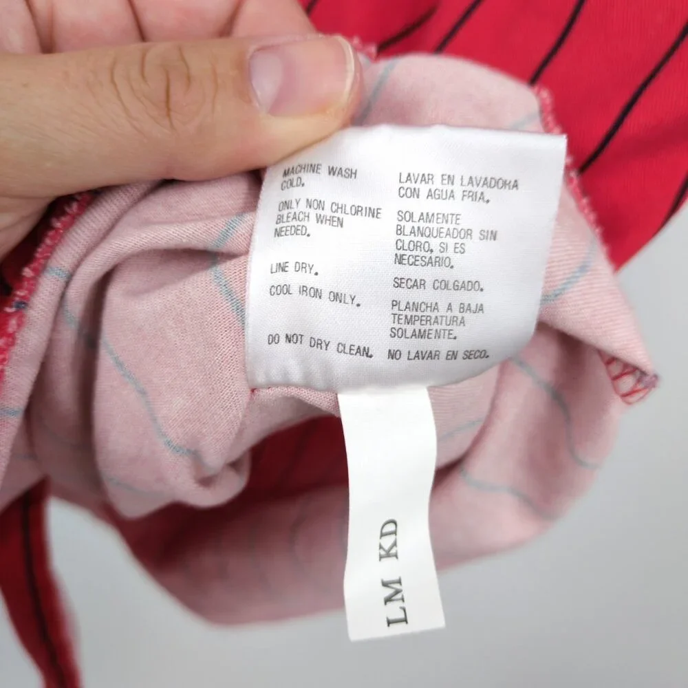 Vintage 90s Starter Houston Astros Red‎ Pinstripe Jersey Size M MLB Genuine - Picture 9 of 9